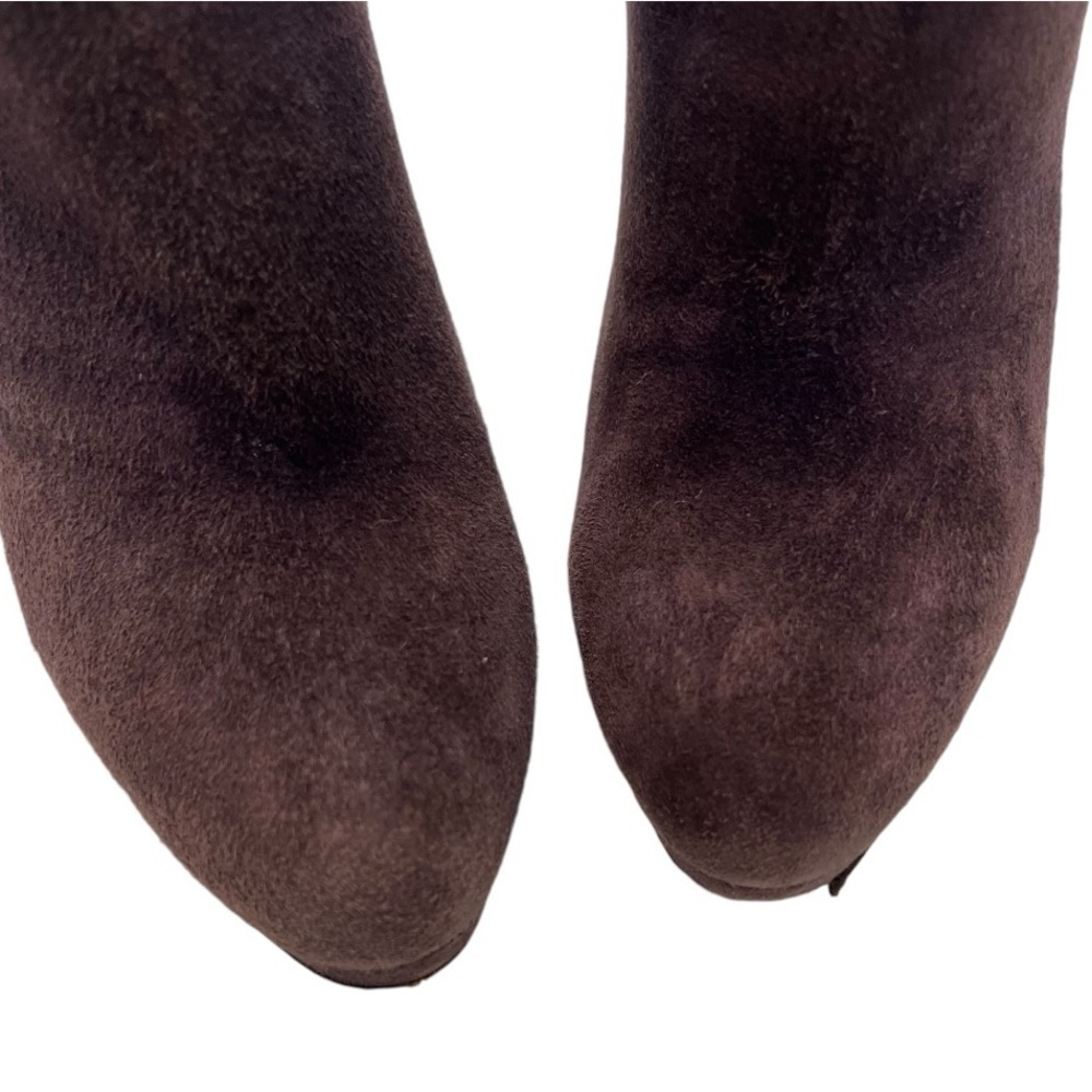 Alexander McQueen Deep Purple Suede High Heel Platform Ankle Booties Women 38 - Picture 5 of 16